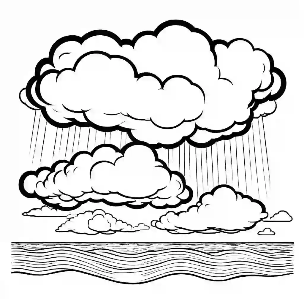 Storm clouds coloring pages